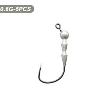 Load image into Gallery viewer, 5PCS Lure Fire Basto Hooks Lightweight Micro Reinforcement Lead Head Hook Black Pit Lure Fishhook