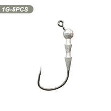 Load image into Gallery viewer, 5PCS Lure Fire Basto Hooks Lightweight Micro Reinforcement Lead Head Hook Black Pit Lure Fishhook