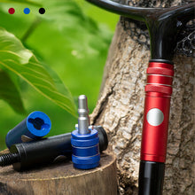 Load image into Gallery viewer, 8MM Universal Aluminum Alloy Landing Net Connector Push-Button Release Landing Net Anti-Spin Adapter Fishing Accessories