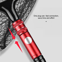 Load image into Gallery viewer, 8MM Universal Aluminum Alloy Landing Net Connector Push-Button Release Landing Net Anti-Spin Adapter Fishing Accessories