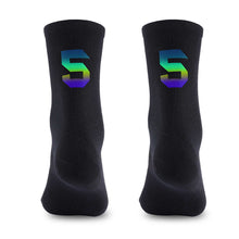 Load image into Gallery viewer, 1Pair Figure Dazzling Reflection Riding Socks For 39-46 Yard Road Bike Wmoisture Absorption And Sweat Releasing Riding Netherstock