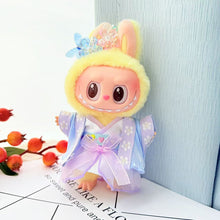 Load image into Gallery viewer, Hanfu Set Suitable for 17cm Labubu Doll Clothes Elegant Mini Dress with Delicate Ribbons Cute Decorative Dolls Mini Fashion Accessories