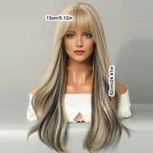 Load image into Gallery viewer, Pickled Purple Bangs Wig for Women with Long Curly Hair and Big Waves Fashion Purple Wavy Wigs Cover