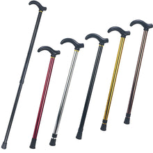 Load image into Gallery viewer, Two Sections of Reinforced Mountain Climbing Outdoor Cane Aluminum Alloy Ultra Light Anti Slip Elderly Cane Telescopic Cane Walking Aid Cane