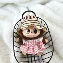 Load image into Gallery viewer, Suitable for 17cm Labubu Picnic Set Spring Straw Hat and Dress Set, DIY Vibrant and Elegant Clothing Labubu Miniature Clothes