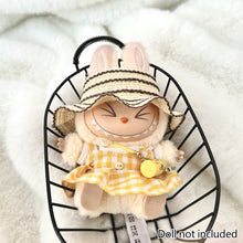 Load image into Gallery viewer, Suitable for 17cm Labubu Picnic Set Spring Straw Hat and Dress Set, DIY Vibrant and Elegant Clothing Labubu Miniature Clothes