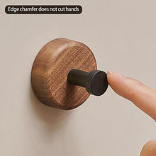 Load image into Gallery viewer, Simple Solid Wood Hook Walnut Key Decorative Towel Holder Hook Wall Mounted Hooks Storage Rack For Bathroom Kitchen