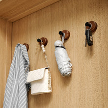 Load image into Gallery viewer, Simple Solid Wood Hook Walnut Key Decorative Towel Holder Hook Wall Mounted Hooks Storage Rack For Bathroom Kitchen