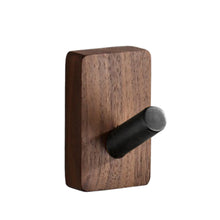 Load image into Gallery viewer, Simple Solid Wood Hook Walnut Key Decorative Towel Holder Hook Wall Mounted Hooks Storage Rack For Bathroom Kitchen