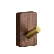 Load image into Gallery viewer, Simple Solid Wood Hook Walnut Key Decorative Towel Holder Hook Wall Mounted Hooks Storage Rack For Bathroom Kitchen