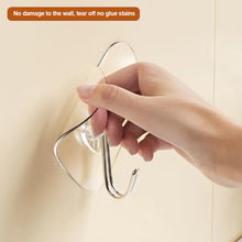 Load image into Gallery viewer, 5/10/20pcs Transparent Heart-shaped Hooks Multi-Purpose Hooks Storage Rack Wall Hangers Hook For Kitchen Bathroom Door