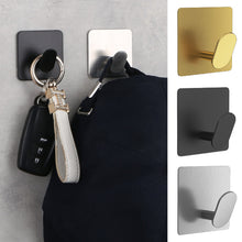 Load image into Gallery viewer, 1/4pcs Stainless Steel Adhesive Wall Hooks for Bathroom Kitchen Towel Key And Clothes Hanger Organizer Strong And Durable