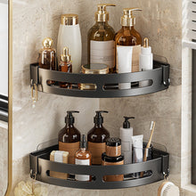 Load image into Gallery viewer, 1/2/3pcs Adhesive Bathroom Shelves No Punching Shampoo Holder Shower Caddy And Towel Storage Organizer for Corner Space Saving