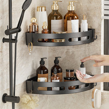 Load image into Gallery viewer, 1/2/3pcs Adhesive Bathroom Shelves No Punching Shampoo Holder Shower Caddy And Towel Storage Organizer for Corner Space Saving