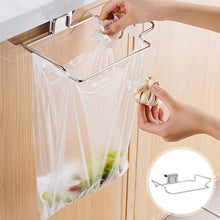 Load image into Gallery viewer, Stainless Steel Hanging Garbage Bag Holder Door-Mounted Kitchen Garbage And Cloth Rack for Cabinet or Closet Storage