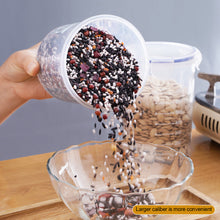 Load image into Gallery viewer, Large Transparent Plastic Food Storage Containers With Seal Moisture-Proof Kitchen Organizer Jars For Grains Spices And Dry Goods