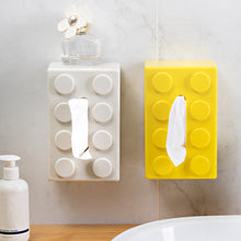Load image into Gallery viewer, Creative Building Blocks Tissue Box Wall-Mounted Spring Paper Towel Holder Waterproof For Bathroom Living Room And Kitchen