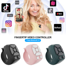 Load image into Gallery viewer, 7 Keys Bluetooth 5.0 Fingertip Wireless Remote Control Page Turner Scroller For TikTok Scrolling