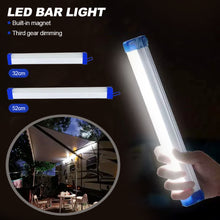 Load image into Gallery viewer, 30CM LED Rechargeable Tube Camping Light Magnetic Suspension Portable Light Bulb for Emergency Night Market Outdoor Lighting