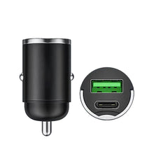Load image into Gallery viewer, Mini Dual Ports Pull Ring Car Charger USB Fast Charging for iPhone Huawei Xiaomi Samsung QC 3.0 Phone Convenient Charger Adapter