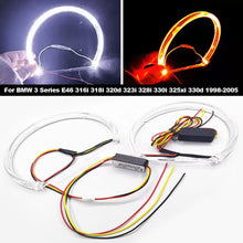 Load image into Gallery viewer, 2Pcs Car LED Angel Eyes Rings Daytime Light 131mm 146mm White Yellow Light For BMW 3 Series E46 316i 318i 320d 323i 328i 330i 325xi 330d 1998-2005