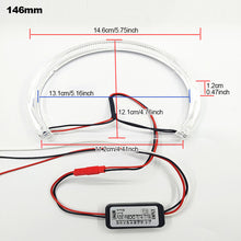 Load image into Gallery viewer, 2Pcs Car LED Angel Eyes Rings Daytime Light 131mm 146mm White Yellow Light For BMW 3 Series E46 316i 318i 320d 323i 328i 330i 325xi 330d 1998-2005