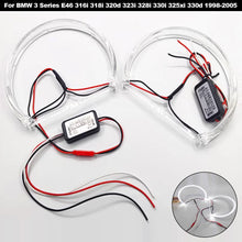 Load image into Gallery viewer, 2Pcs Car LED Angel Eyes Rings Daytime Light 131mm 146mm White Yellow Light For BMW 3 Series E46 316i 318i 320d 323i 328i 330i 325xi 330d 1998-2005