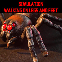 Load image into Gallery viewer, Realistic Tactile Luminous Eyes Spider Prop Automatic Eletronic Spider Toys Cat Teasering Play Install Battery Halloween Tricky Toy Haunted House Layout