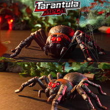 Load image into Gallery viewer, Realistic Tactile Luminous Eyes Spider Prop Automatic Eletronic Spider Toys Cat Teasering Play Install Battery Halloween Tricky Toy Haunted House Layout