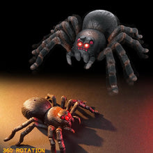 Load image into Gallery viewer, Realistic Tactile Luminous Eyes Spider Prop Automatic Eletronic Spider Toys Cat Teasering Play Install Battery Halloween Tricky Toy Haunted House Layout