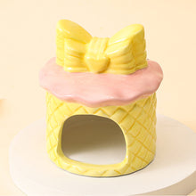 Load image into Gallery viewer, Ceramic Hamster House for Small Animals Outdoor Mushroom Cave Small Animal Food for Home Hamster Keeping Gifts