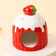 Load image into Gallery viewer, Ceramic Hamster House for Small Animals Outdoor Mushroom Cave Small Animal Food for Home Hamster Keeping Gifts