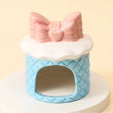 Load image into Gallery viewer, Ceramic Hamster House for Small Animals Outdoor Mushroom Cave Small Animal Food for Home Hamster Keeping Gifts