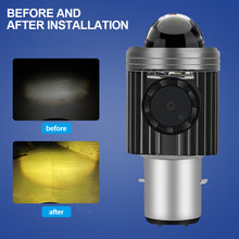 Load image into Gallery viewer, Motorcycle LED Headlight with Cooling Fun H4 BA20D High Low Beam Scooter Motorbike Headlamp Super Bright Light Front Lamp