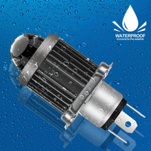 Load image into Gallery viewer, Motorcycle LED Headlight with Cooling Fun H4 BA20D High Low Beam Scooter Motorbike Headlamp Super Bright Light Front Lamp
