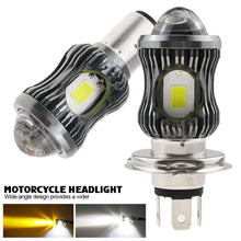 Load image into Gallery viewer, Motorcycle LED Headlight Projector Lens H4/BA20D/H6 LED COB Fog Lamp Bulb ATV Scooter Driving Spotlight Lamp
