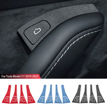 Load image into Gallery viewer, 4Pcs/Set Car Interior Door Switch Button Decor Cover Control Panel Trim Sticker Suede For Tesla Model 3 Y 2019-2023 Accessories