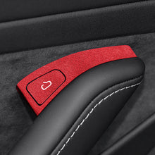 Load image into Gallery viewer, 4Pcs/Set Car Interior Door Switch Button Decor Cover Control Panel Trim Sticker Suede For Tesla Model 3 Y 2019-2023 Accessories