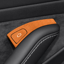 Load image into Gallery viewer, 4Pcs/Set Car Interior Door Switch Button Decor Cover Control Panel Trim Sticker Suede For Tesla Model 3 Y 2019-2023 Accessories