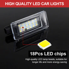 Load image into Gallery viewer, 1/2pcs 12V Car LED Number Plate Lamp White License Plate Light Assembly For Nissan Dacia Duster 2018 2019 2020 2021 2022