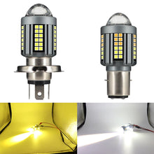Load image into Gallery viewer, Motorcycle Led Headlight H4 BA20D Headlight Projector Lens Moto Signal Lamp Bulb White Yellow Head Lamp