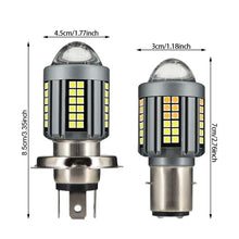 Load image into Gallery viewer, Motorcycle Led Headlight H4 BA20D Headlight Projector Lens Moto Signal Lamp Bulb White Yellow Head Lamp
