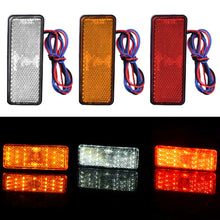 Load image into Gallery viewer, Motorcycle Rectangle Reflector Tail Light Brake Lamp Motorcycle Rear Light Car ATV LED Reflectors Truck Side Warning Lights
