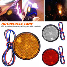 Load image into Gallery viewer, Motorcycle Round Reflector Tail Light Brake Lamp Motorcycle Rear Light Car ATV LED Reflectors Truck Side Warning Lights