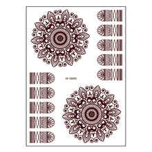Load image into Gallery viewer, Creative Tattoo Sticker Waterproof Brown Red Lace Tattoo Sticker Crimson Lace Tattoo Sticker