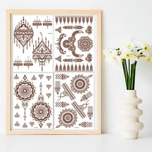 Load image into Gallery viewer, Creative Tattoo Sticker Waterproof Brown Red Lace Tattoo Sticker Crimson Lace Tattoo Sticker