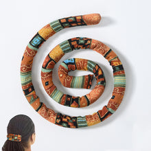 Load image into Gallery viewer, Flexible Headband Ethnic Style Iron Wire Hair Rope Set High Ponytail Spiral Lock Colorful Dirty Braid Long Hair Strands