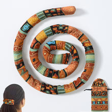 Load image into Gallery viewer, Flexible Headband Ethnic Style Iron Wire Hair Rope Set High Ponytail Spiral Lock Colorful Dirty Braid Long Hair Strands