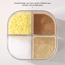 Load image into Gallery viewer, 4 in 1 Seasoning Box Kitchen Flip Cover Transparent Seasoning Can Outdoor Barbecue Portable Grid Seasoning Box