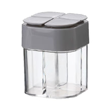 Load image into Gallery viewer, 4 in 1 Seasoning Box Kitchen Flip Cover Transparent Seasoning Can Outdoor Barbecue Portable Grid Seasoning Box